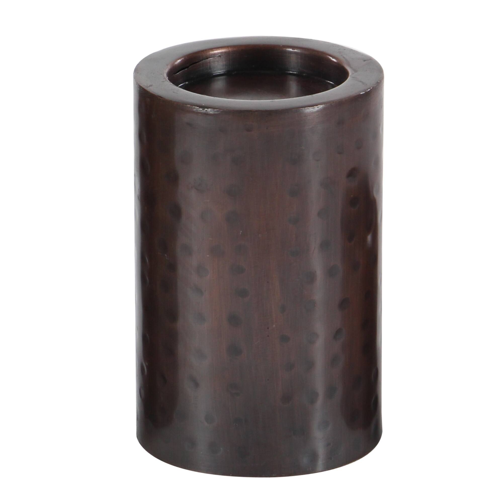Metal Industrial 3 Piece Pillar Candle Holder Set